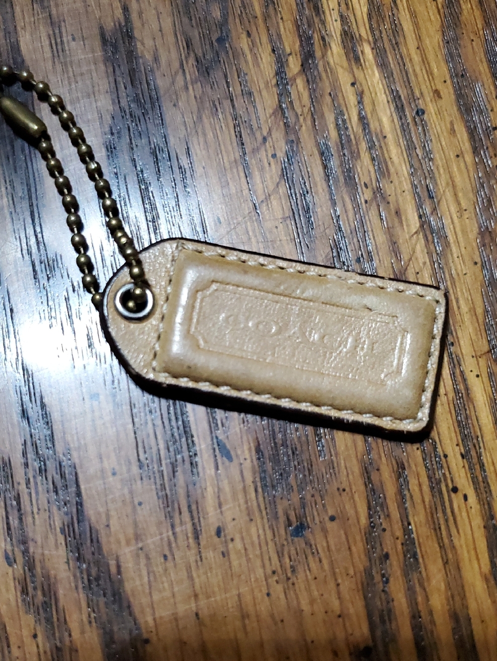 Vintage Coach Light Brown Hang Tag